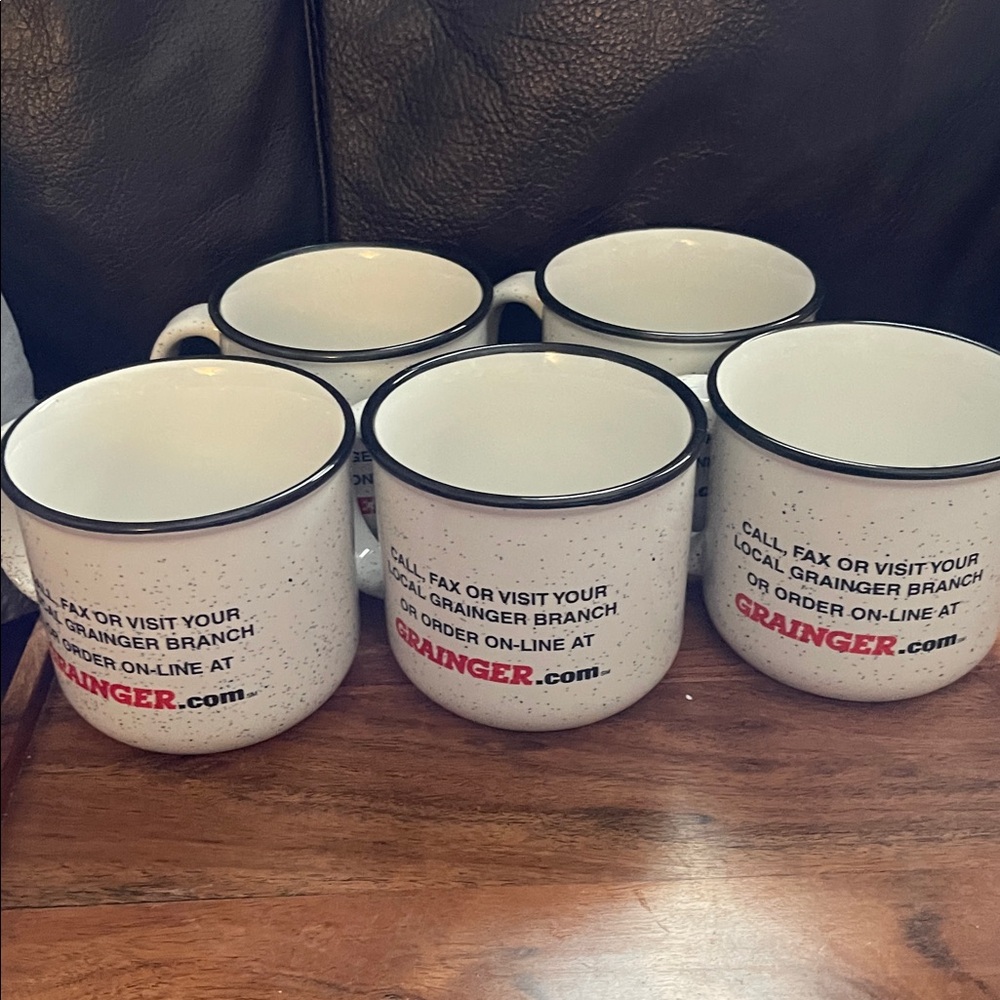Speckled soup mugs set of five  - Grainger - Picture 2 of 2